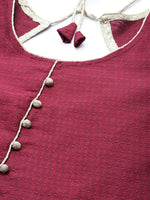Thumbnail for Jompers Women's Dupion Silk Jacquard Kurta with Trousers & Dupatta - Purple - Distacart