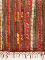 Thumbnail for Jompers Women's Dupion Silk Jacquard Kurta with Trousers & Dupatta - Maroon - Distacart
