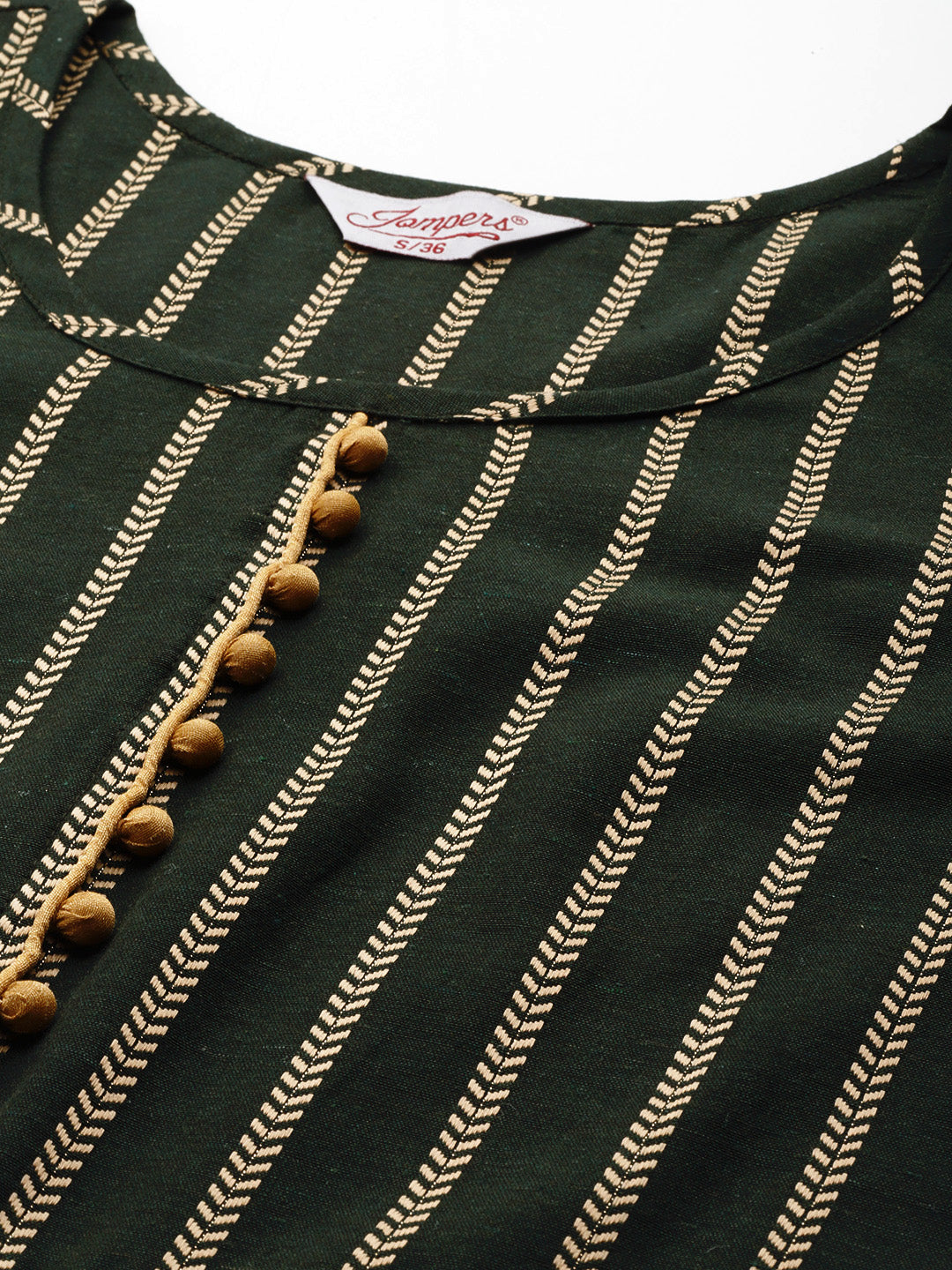 Jompers Women's Olive Green Embroidered Regular Kurta with Trousers & With Dupatta - Distacart