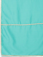 Thumbnail for Jompers Women's Embroidered Silk Flared kurta,pant with dupatta set - Green - Distacart