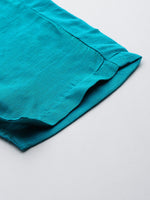 Thumbnail for Jompers Women's Floral Embroidered Kurta with Trousers & With Dupatta - Blue - Distacart