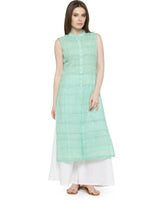 Thumbnail for Jompers Women's Green Solid Straight Kurta - Distacart