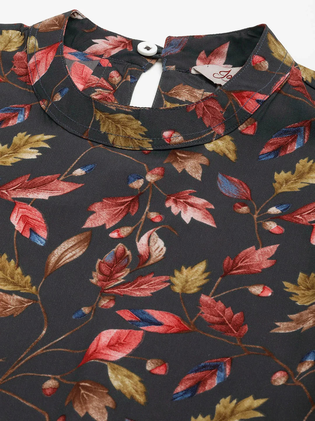 Jompers Women's Grey Flared Printed kurta - Distacart