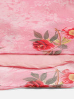 Thumbnail for Jompers Women's Pink Georgette Flared Printed kurta - Distacart