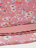 Thumbnail for Jompers Women's Pink & White Georgette Floral Printed Kurta - Distacart
