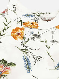 Thumbnail for Jompers Women's White Floral Printed Anarkali Kurta - Distacart