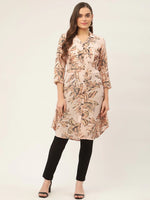 Thumbnail for Jompers Women's Peach Cotton Blend straight Kurta - Distacart