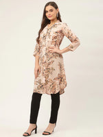 Thumbnail for Jompers Women's Peach Cotton Blend straight Kurta - Distacart