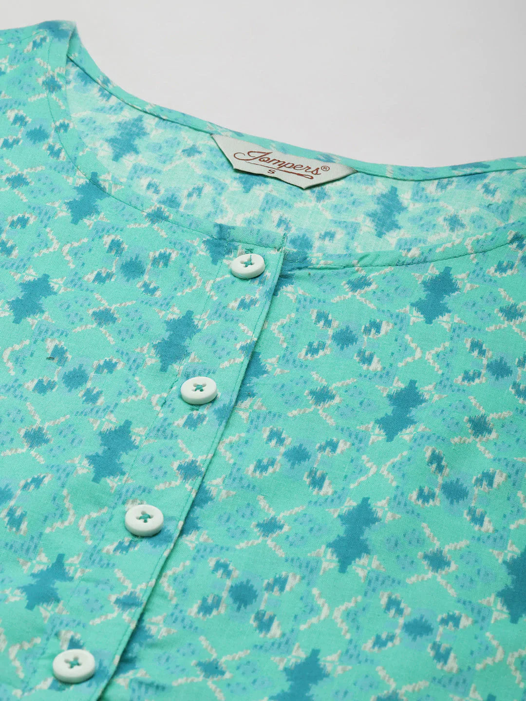 Jompers Women's Printed Anarkali Kurta - Pista - Distacart