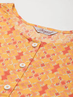 Thumbnail for Jompers Women's Printed Anarkali Kurta - Yellow - Distacart