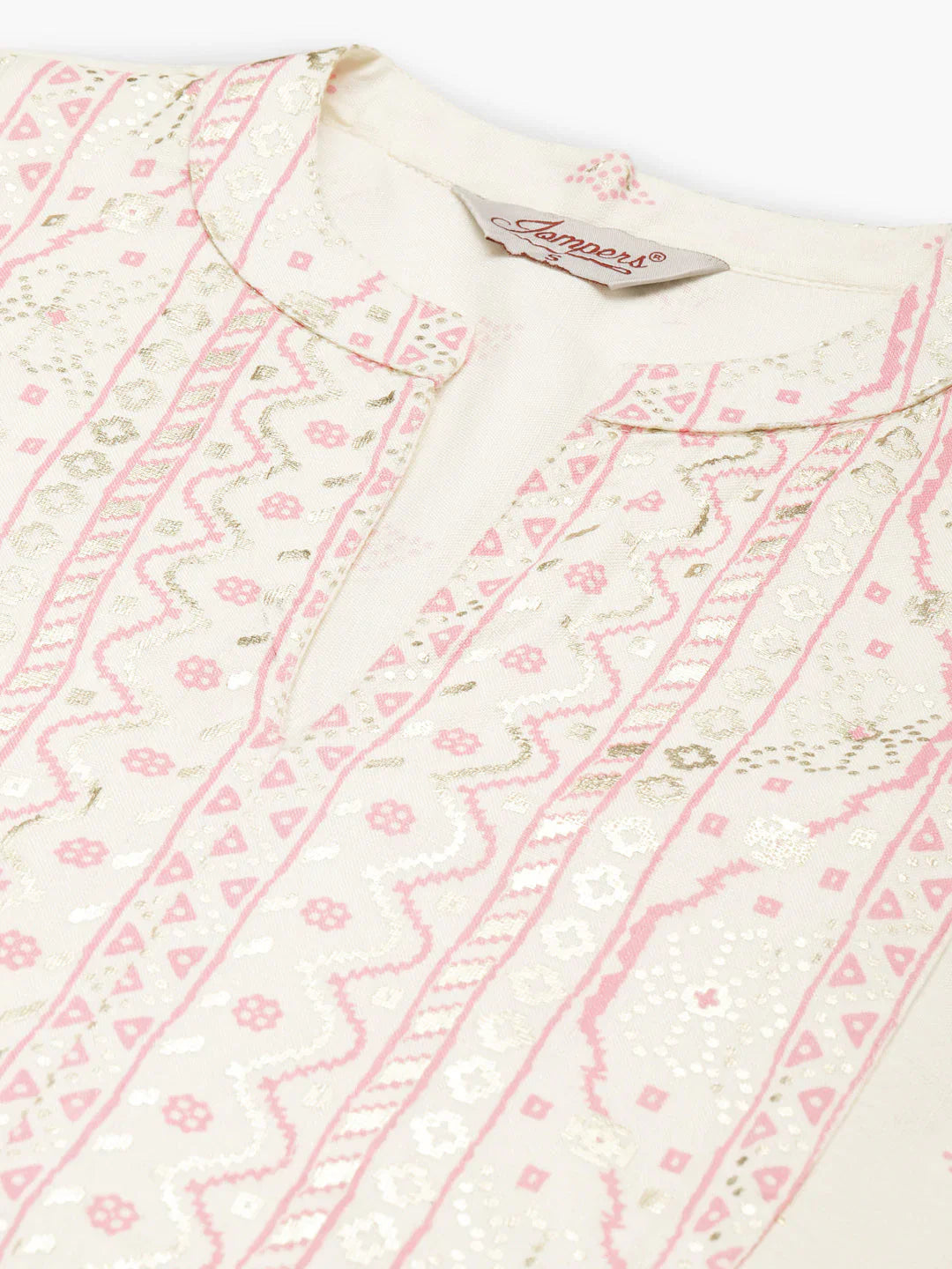 Jompers Women's Yok-Design Faired Kurta - Pink - Distacart