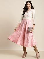 Thumbnail for Jompers Women's Yok-Design Faired Kurta - Pink - Distacart