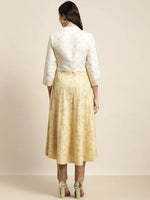 Thumbnail for Jompers Women's Yok-Design Faired Kurta - Yellow - Distacart