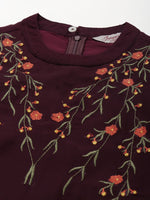 Thumbnail for Jompers Women's Embroidered A-Line Midi Dress - Purple - Distacart
