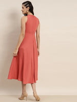 Thumbnail for Jompers Women's Embroidered A-Line Midi Dress - Pink - Distacart