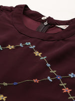 Thumbnail for Jompers Women's Embroidered A-Line Midi Dress - Purple - Distacart