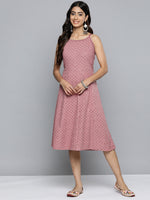 Thumbnail for Jompers Women's Coral Floral Sequin Embroidered A-Line Midi Dress - Distacart