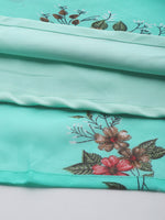 Thumbnail for Jompers Women's Floral Print Georgette A-Line Midi Dress - Blue - Distacart