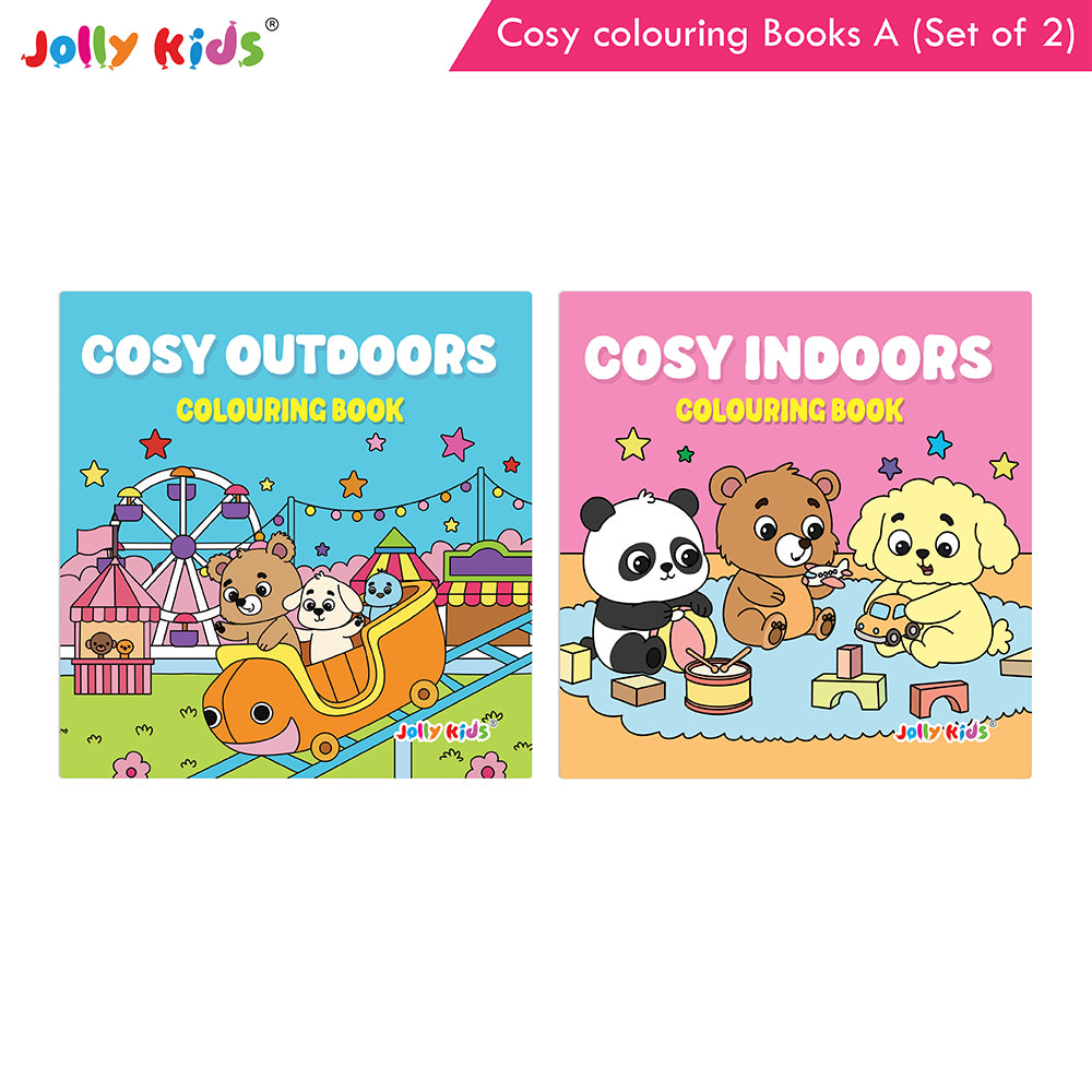Jolly Kids Cosy Colouring Books A Set Of 2 For Kids - Jolly Kids