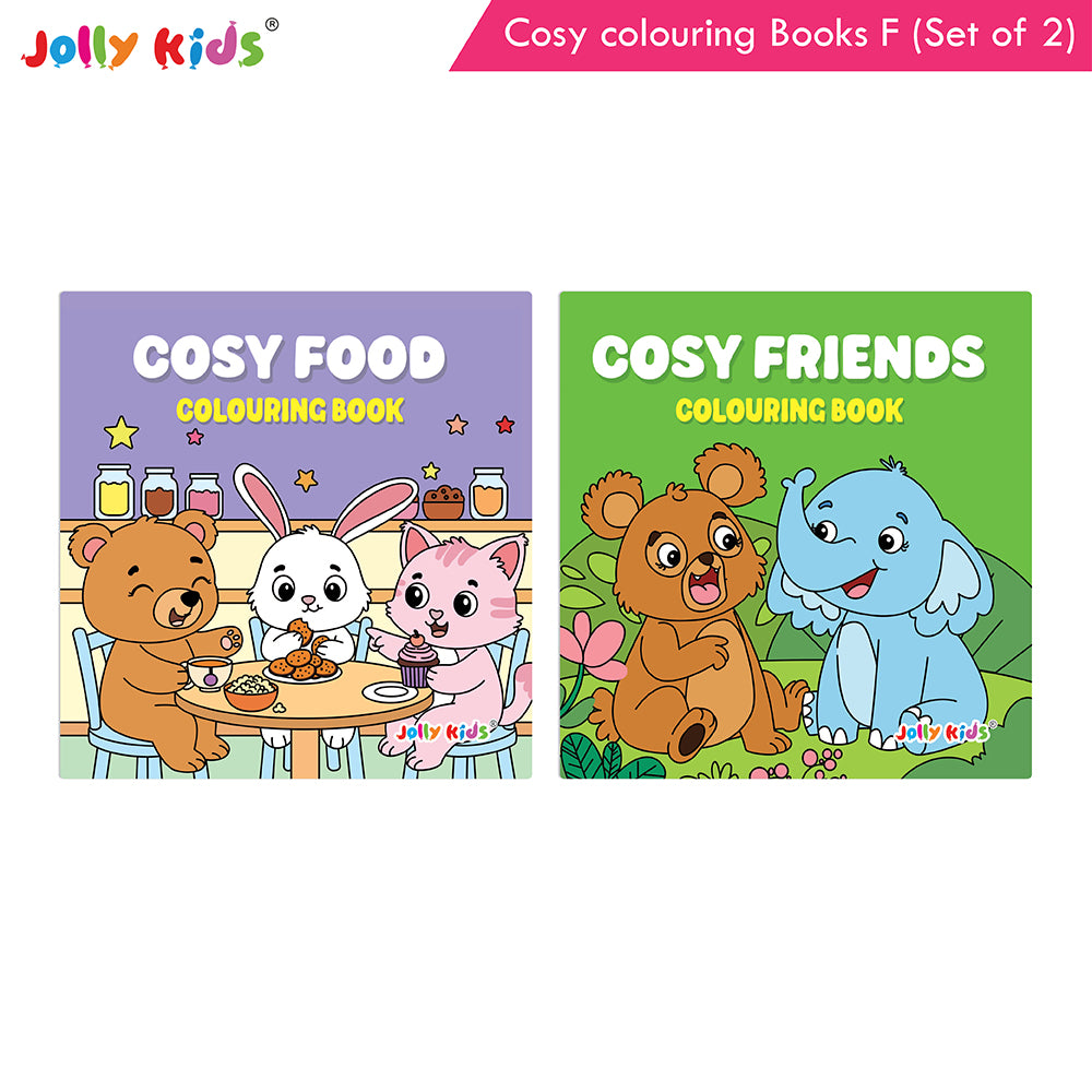 Jolly Kids Cosy Colouring Books F Set Of 2 For Kids - Jolly Kids