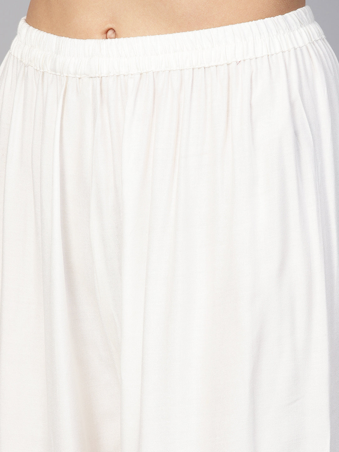 Jompers Women's off-White Straight Elasticated Palazzo - Distacart