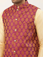 Thumbnail for Jompers Men's Pink Self-Designed Waistcoat - Distacart