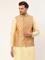 Thumbnail for Jompers Men's Silver Self-Designed Waistcoat - Distacart