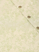 Thumbnail for Jompers Men's Pista Green Floral Design Nehru Jacket - Distacart