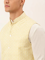 Thumbnail for Jompers Men's Lemon Embroidered Nehru Jackets - Distacart