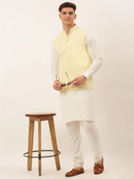 Thumbnail for Jompers Men's Lemon Embroidered Nehru Jackets - Distacart
