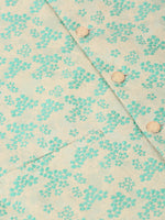 Thumbnail for Jompers Men's Sky Blue Floral Design Nehru Jacket - Distacart
