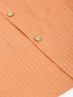 Thumbnail for Jompers Men's Peach & Golden Embroidered Nehru Jackets - Distacart