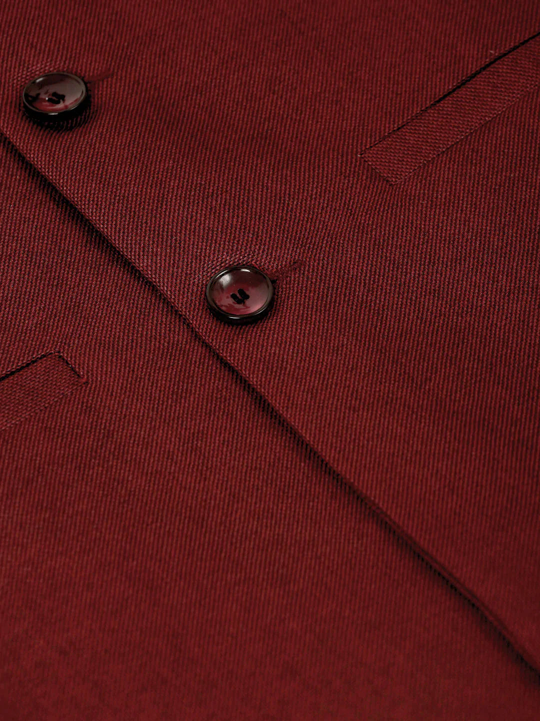 Jompers Men's Maroon Solid Woven Sleeveless Nehru Jackets - Distacart