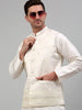 Jompers Men's Embroidered Nehru Jacket - White - Distacart