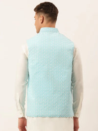 Thumbnail for Jompers Men's Sky Embroidered Nehru Jackets - Distacart