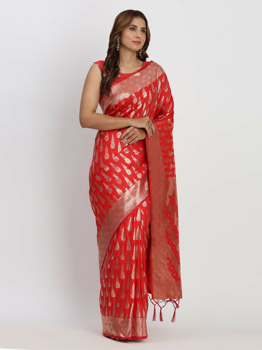 Astita Banarasi Silk Red Saree