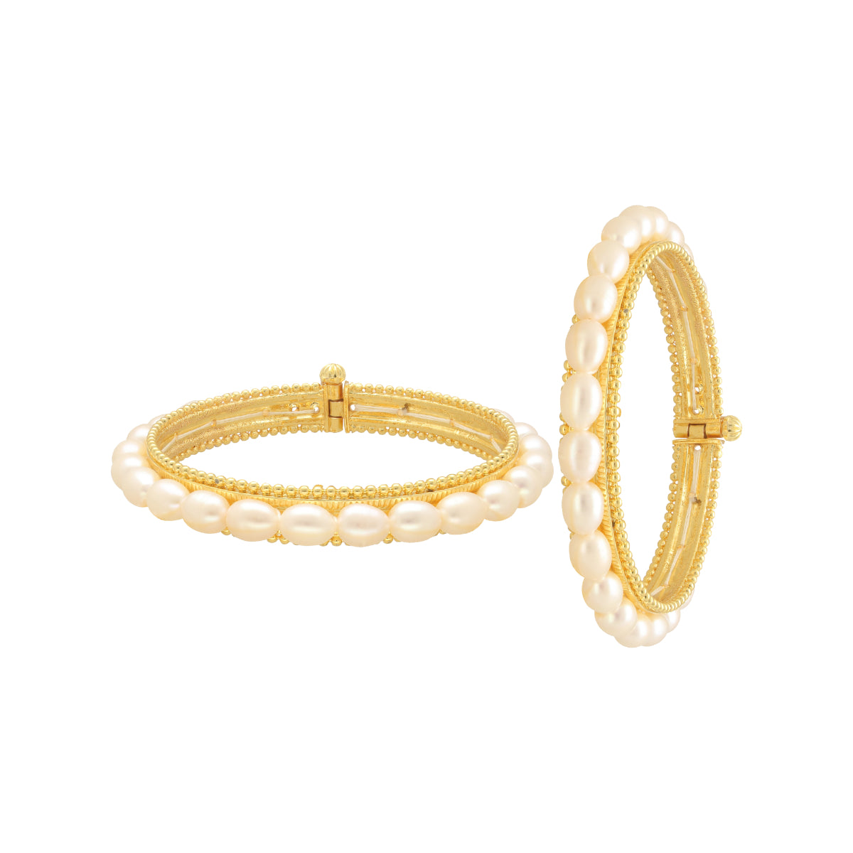 J Pearls Elegant Pearl Bangles - Distacart
