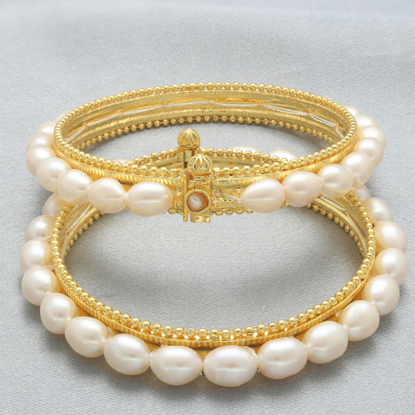 J Pearls Elegant Pearl Bangles