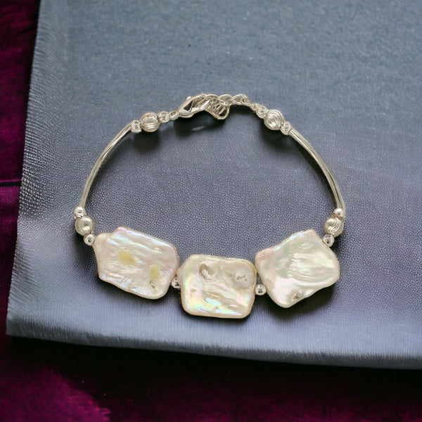 J Pearls Zarna 1 Line Pearl Bracelet - Distacart