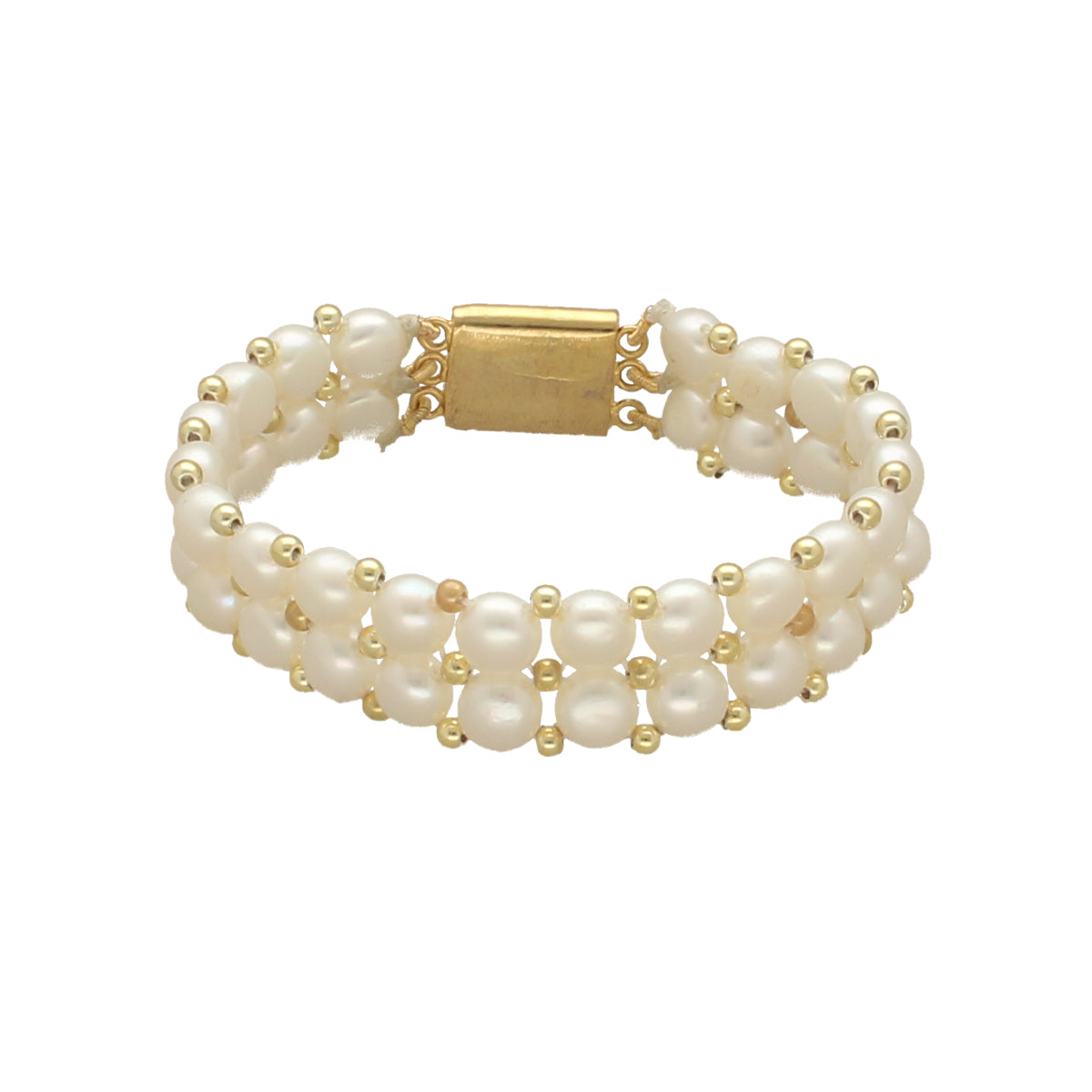 J Pearls Zaida 2 Lines Pearl Bracelet - Distacart