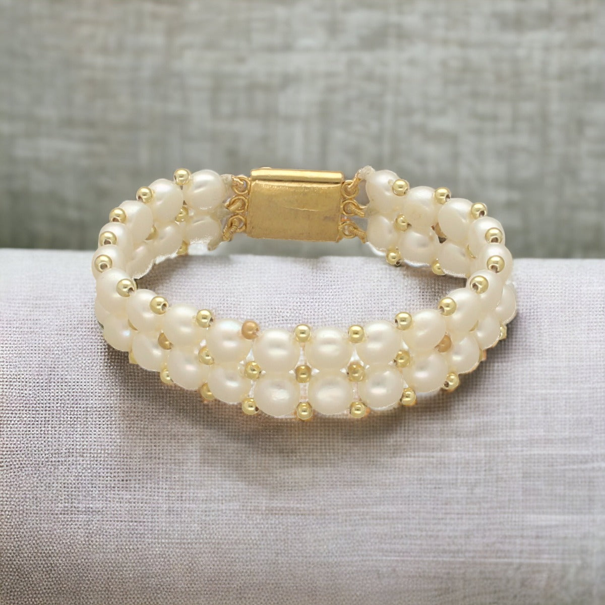 J Pearls Zaida 2 Lines Pearl Bracelet - Distacart