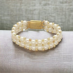 Thumbnail for J Pearls Zaida 2 Lines Pearl Bracelet - Distacart