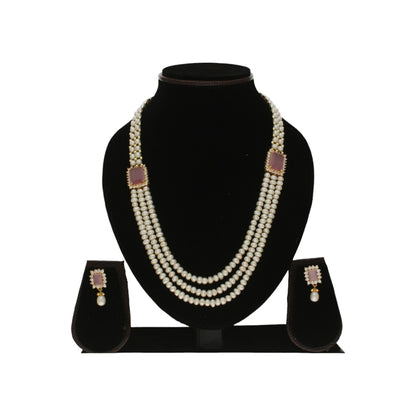 J Pearls Eva 3 String Pearl Necklace - Distacart