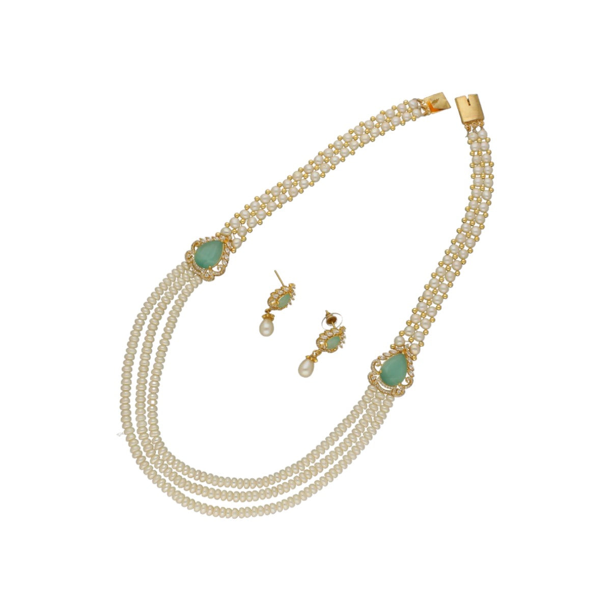 J Pearls Cherry 3 Lines Pearl Necklace - Distacart