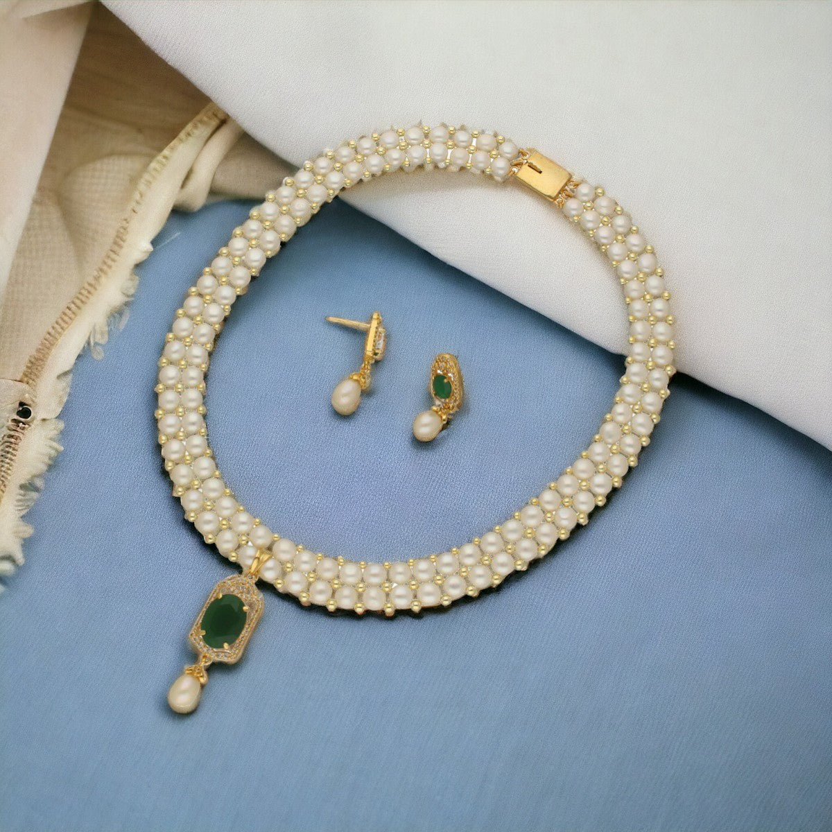 J Pearls Hiya 2 Lines Pearl Necklace - Distacart