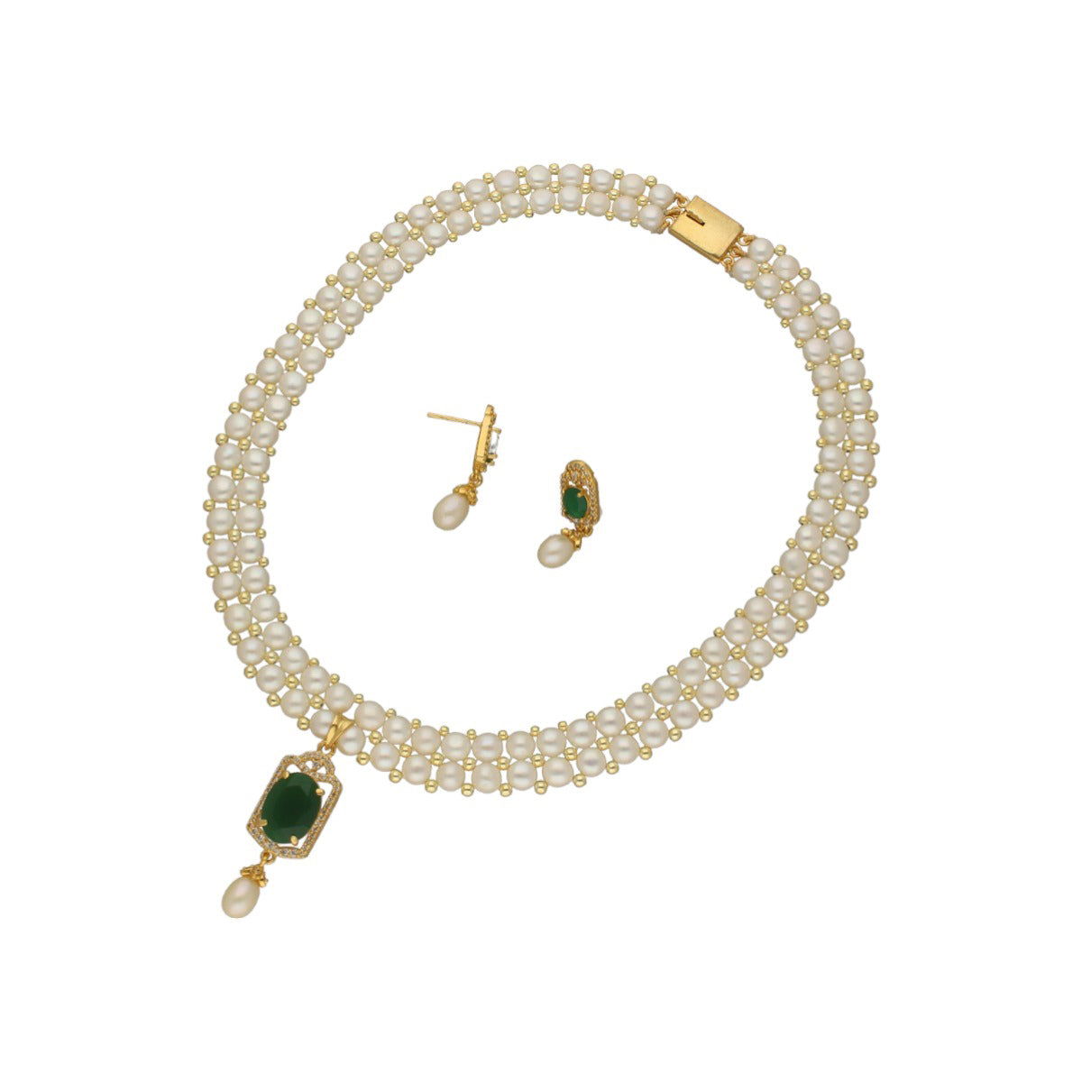 J Pearls Hiya 2 Lines Pearl Necklace - Distacart
