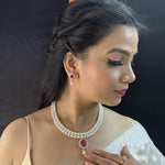 Thumbnail for J Pearls Falak 2 Lines Pearl Necklace - Distacart