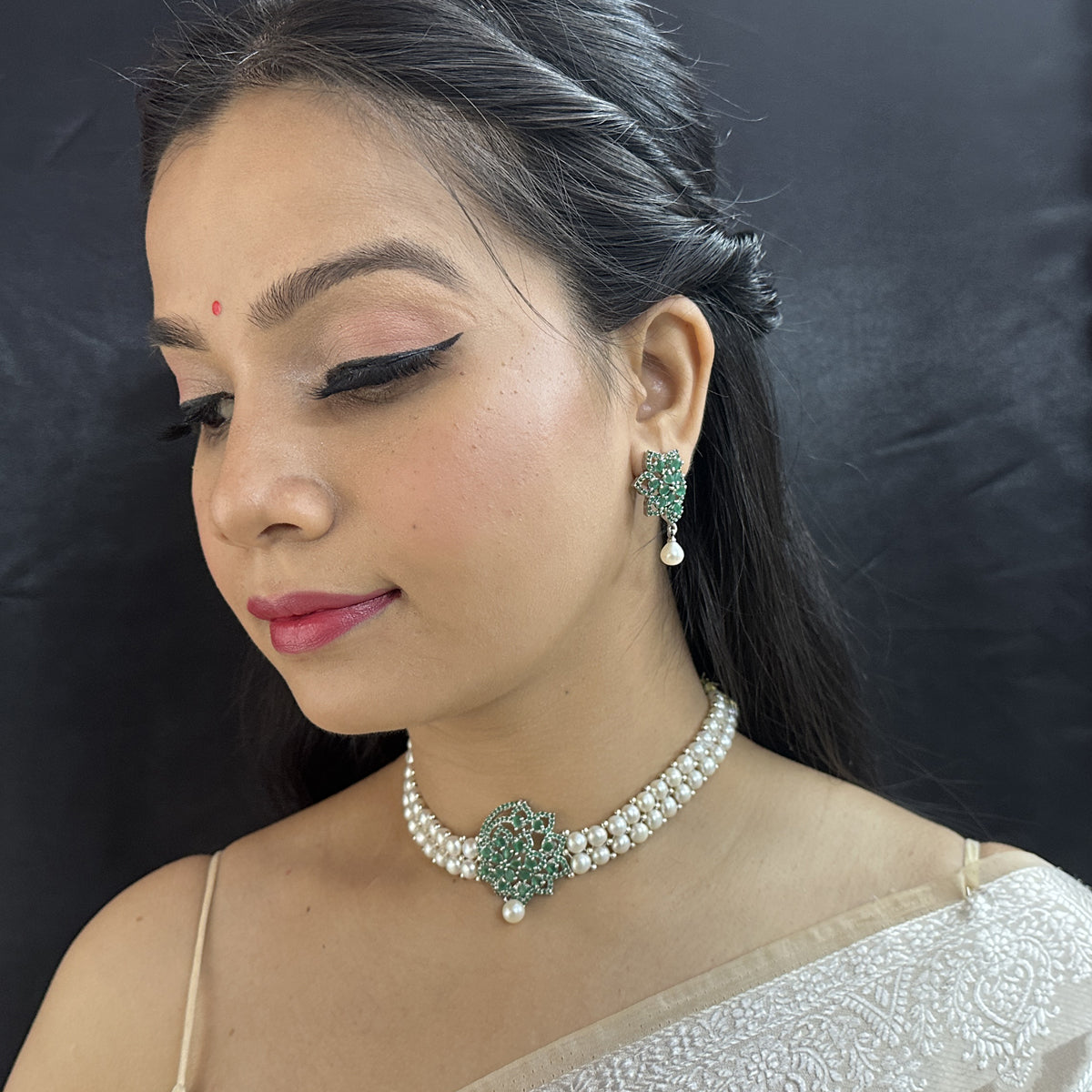 J Pearls 2 String White Pearl Choker - Distacart