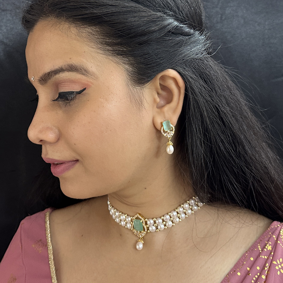 J Pearls Charming 2 String White Pearl Choker - Distacart