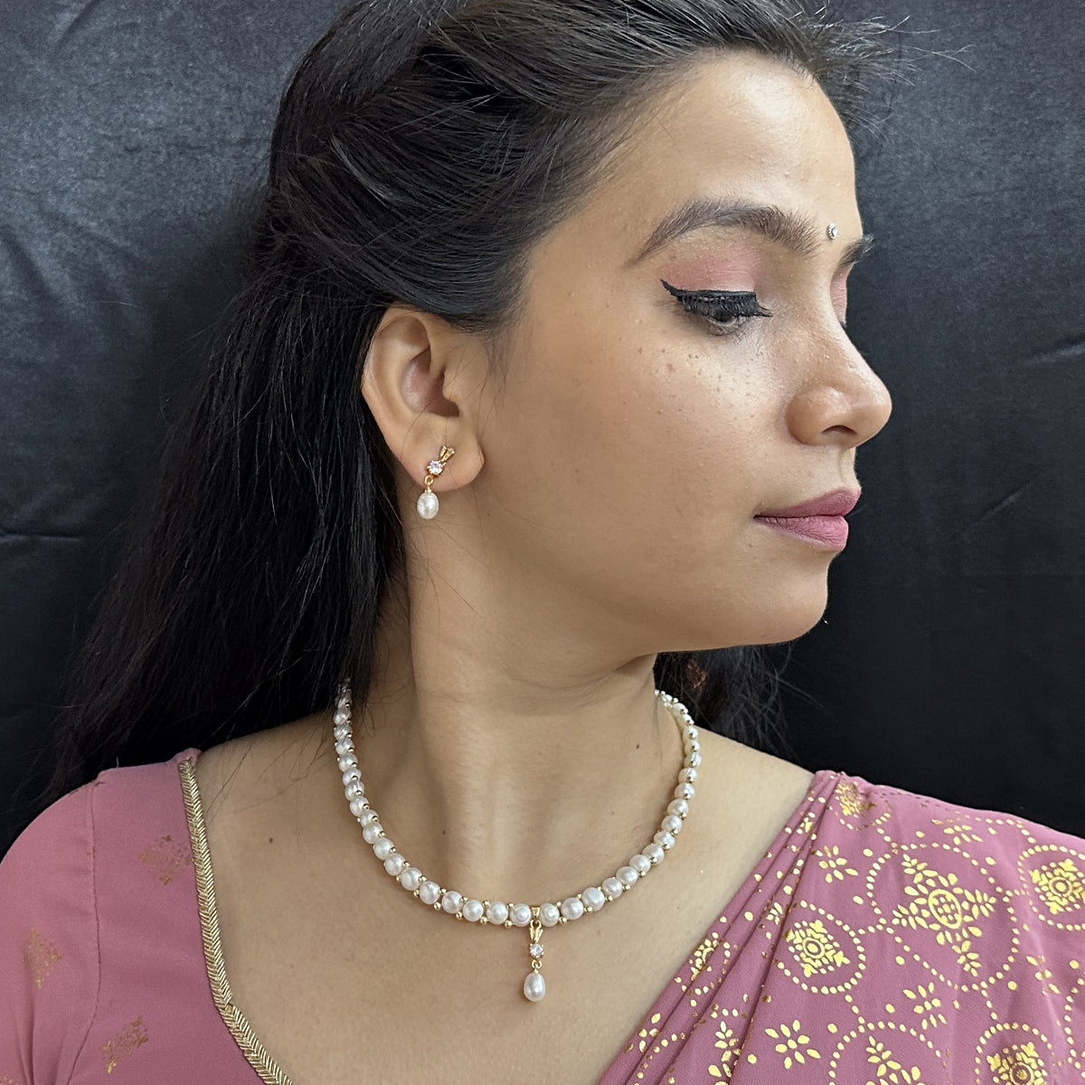 J Pearls Jabi 1 Line Pearl Necklace - Distacart